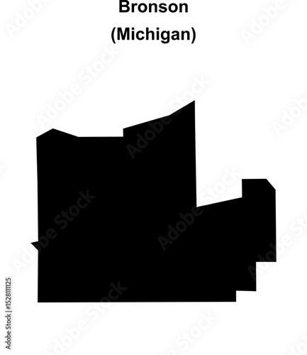 Bronson (Michigan) blank outline map