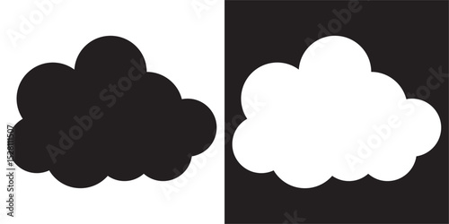 Cloud icon. Cloud weather sign collection. Vector illustration. EPS 10/AI