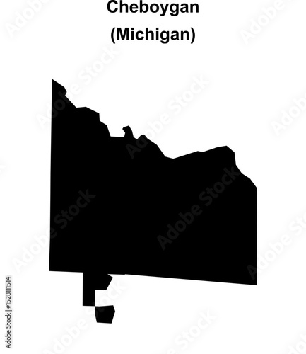 Cheboygan (Michigan) blank outline map