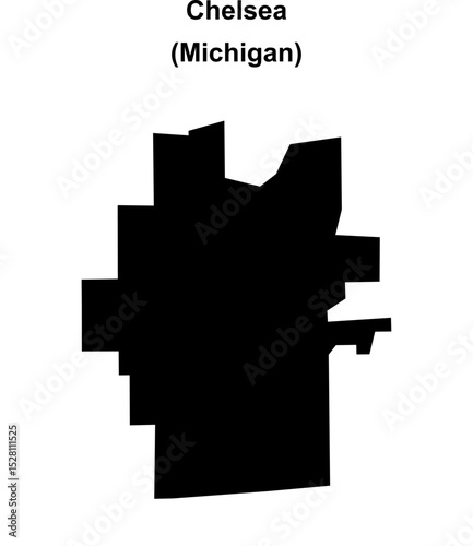 Chelsea (Michigan) blank outline map