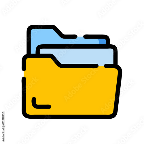 archive folder broken line style icon