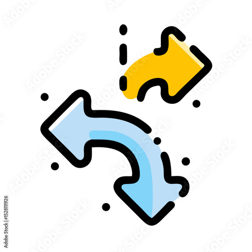 arrow icon broken line style icon