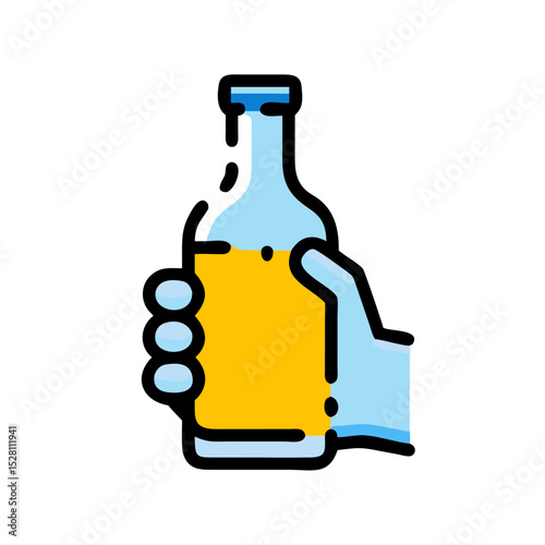 alcohol broken line style icon