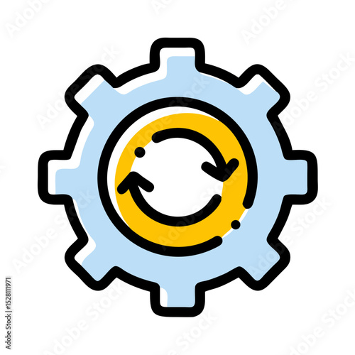 auto sync settings broken line style icon