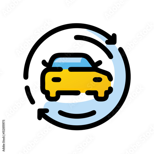 auto backup    broken line style icon