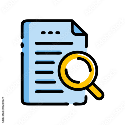audit trail broken line style icon
