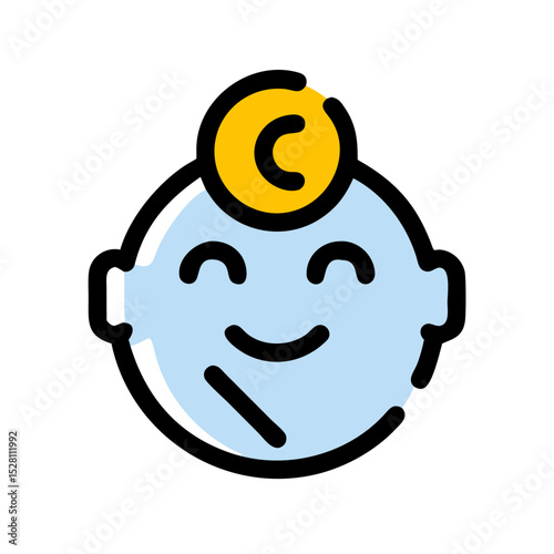 baby icon broken line style icon