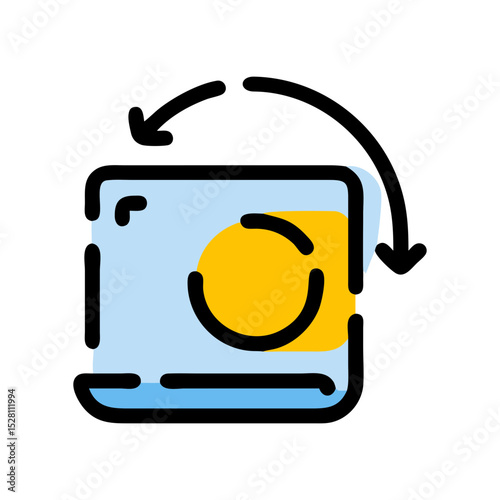backup restore broken line style icon