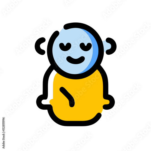 baby broken line style icon