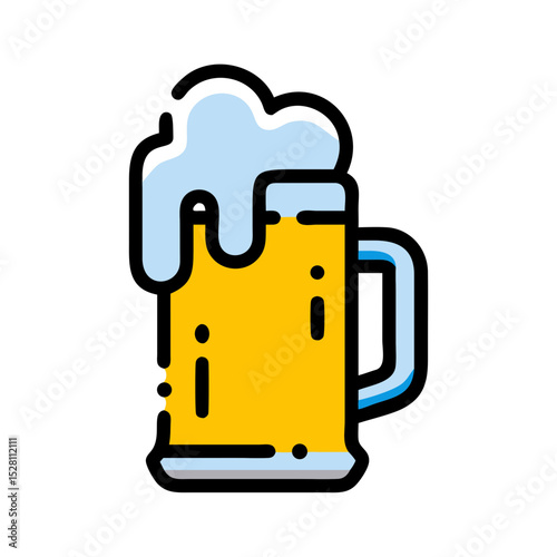 beer icon broken line style icon