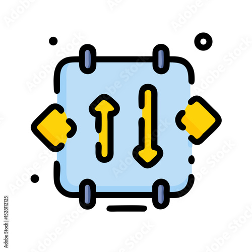 bitrate control    broken line style icon