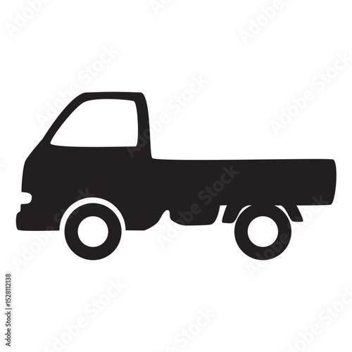 pick up car silhouette design. shipping business transportation.