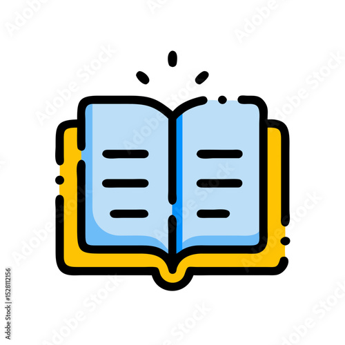 book icon broken line style icon