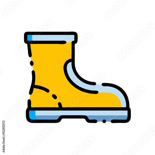 boot icon broken line style icon