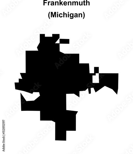 Frankenmuth (Michigan) blank outline map