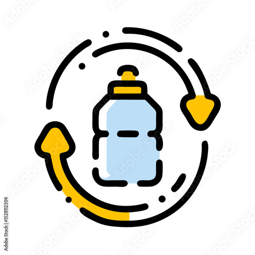 bpa icon broken line style icon