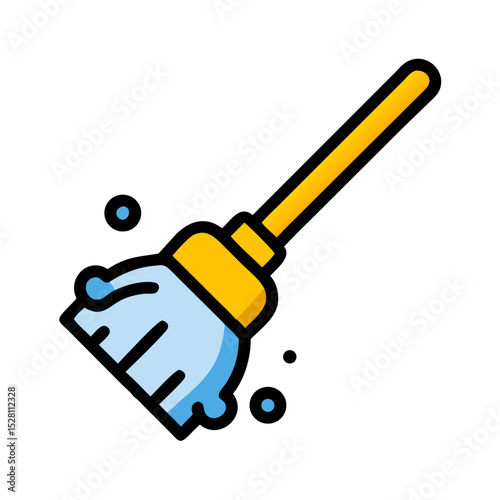 broom icon broken line style icon