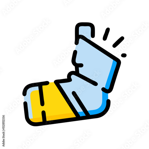 broken arm icon broken line style icon