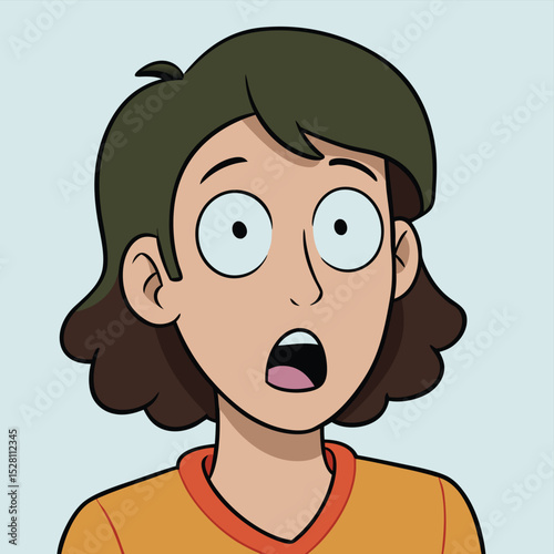 A person with an open mouth and a slightly bewildered expression, conveying confusion.