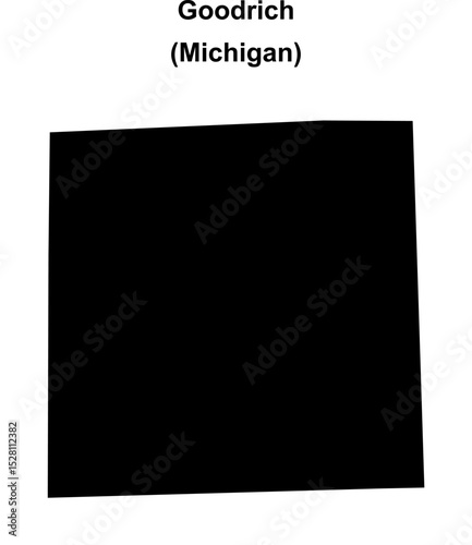 Goodrich (Michigan) blank outline map