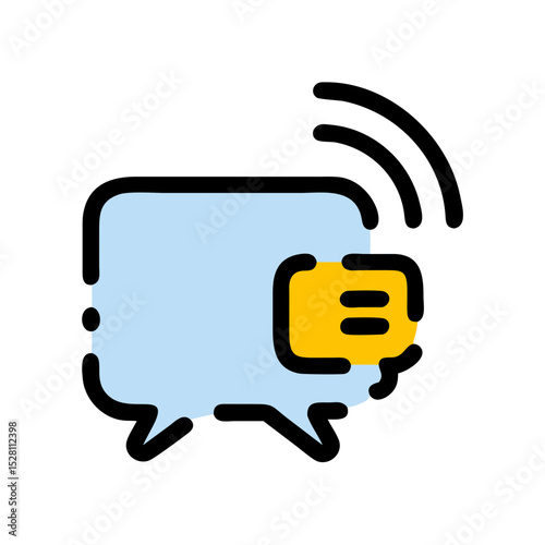 broadcast message broken line style icon