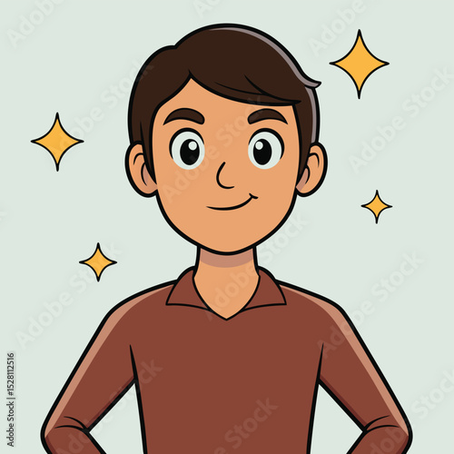 A person with a relaxed yet alert posture, eyes sparkling with intelligent curiosity.