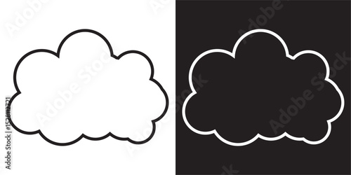 Cloud icon. Cloud weather sign collection. Vector illustration. EPS 10/AI