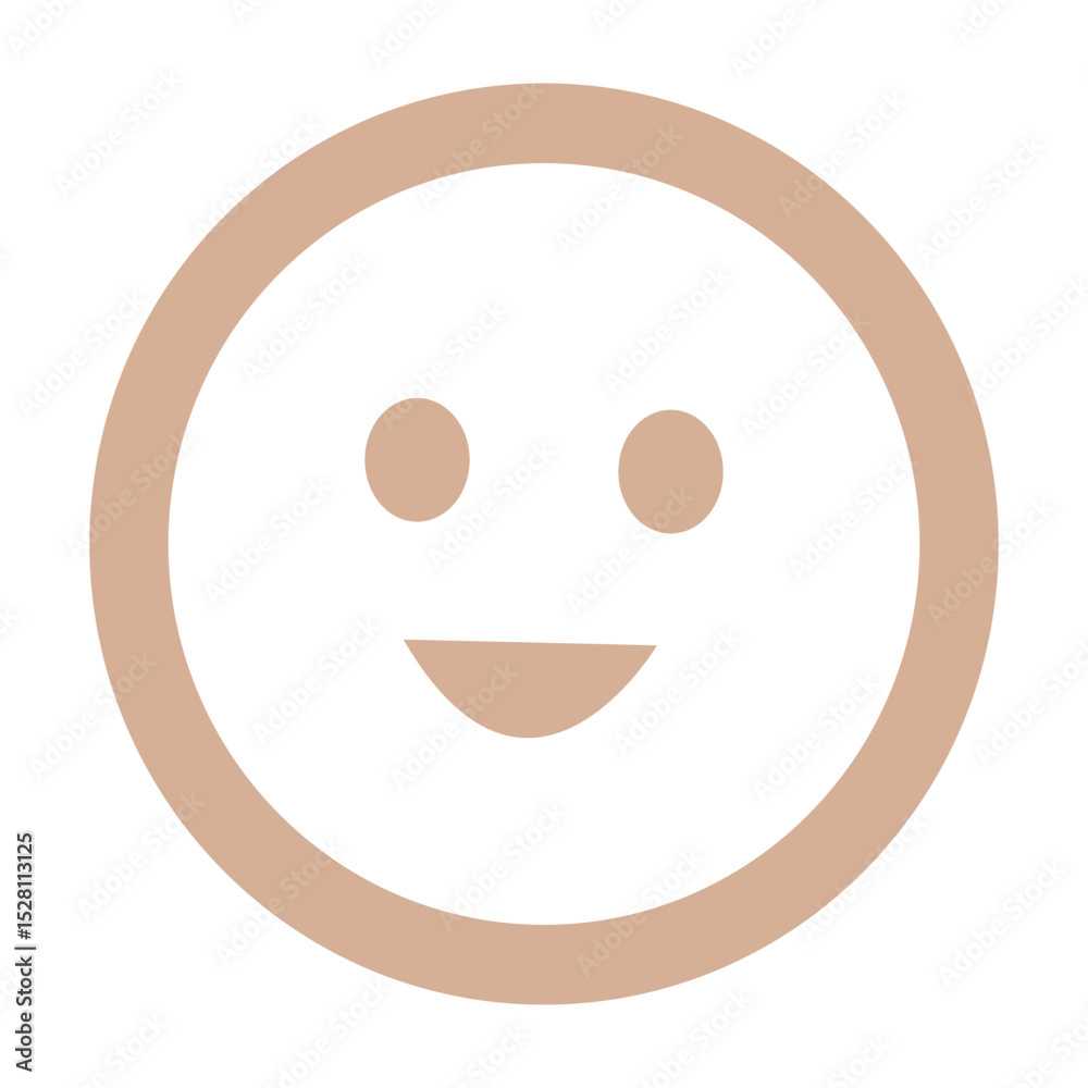 Fototapeta premium Smile simple icon Happy smiley concept illustration in vector flat style