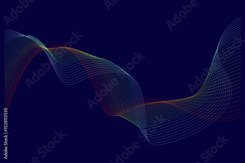 Wave pattern, radiating elegance and fluid motion. Ideal for modern branding, digital art, and minimalist design projects. Illustration vector design. EPS 10