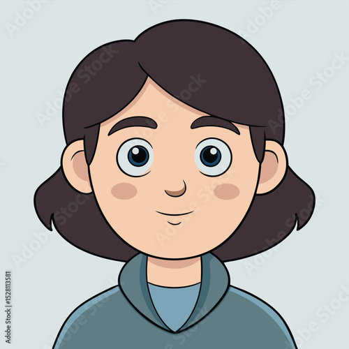 A person with soft, gentle eyes and a slight frown of concern, showing empathy.