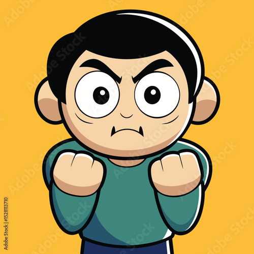A person with their hands balled into fists, implying suppressed anger or intense determination.