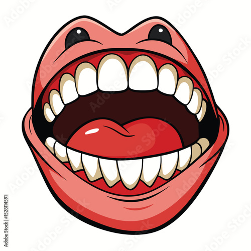 A slightly open mouth revealing clenched teeth, showing suppressed anger or intense frustration.