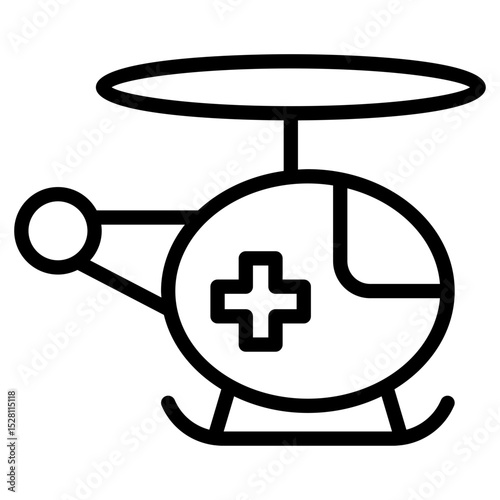 Helicopter icon in vector illustration