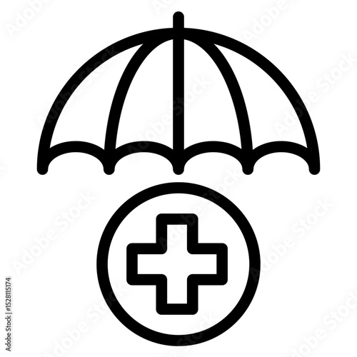 Medical insurance icon in vector illustration