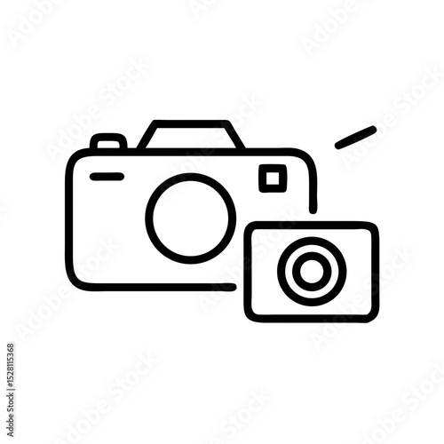 Camera Music Gallery Location Phone Outline Vector Icons