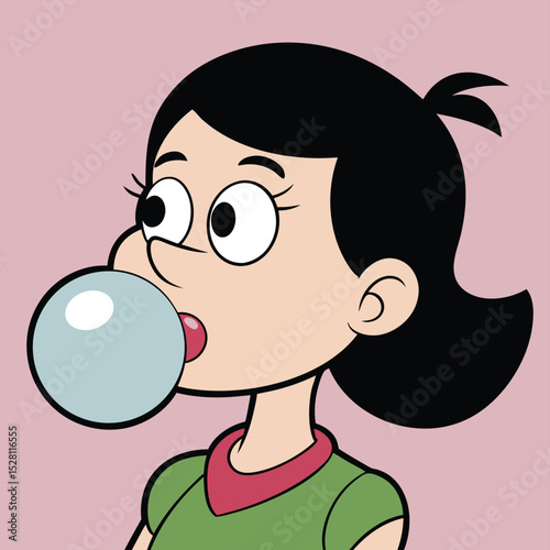 A woman gently blows a single translucent soap bubble, her face showing wonder and delight.