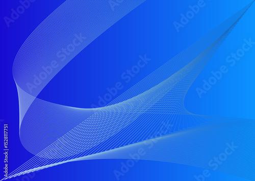 abstract blue wave background with shiny lines