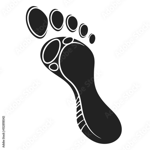 Human Footprint Silhouette – Isolated Vector Shape

