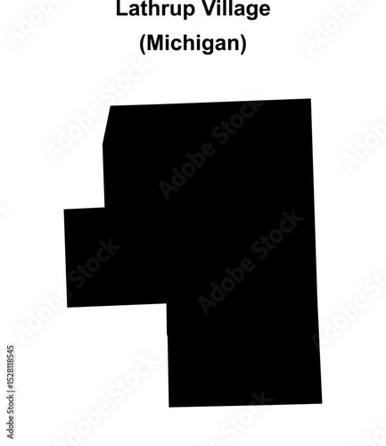 Lathrup Village (Michigan) blank outline map