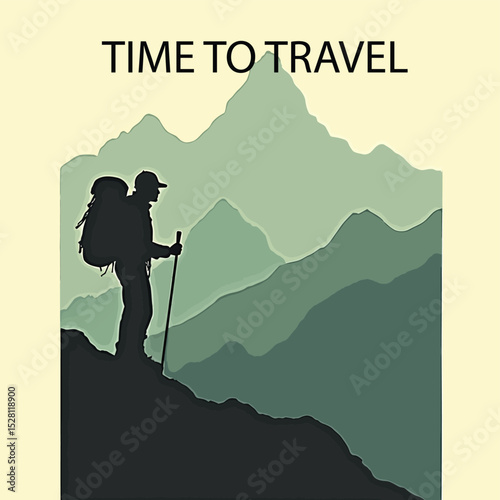 time to travel trekking on mountain