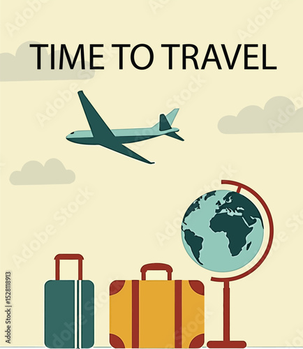Minimalist Travel Poster time to travel