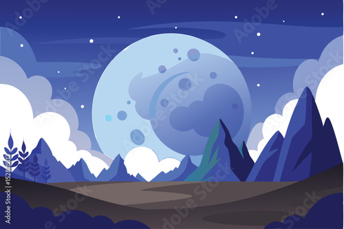 Full moon landscape