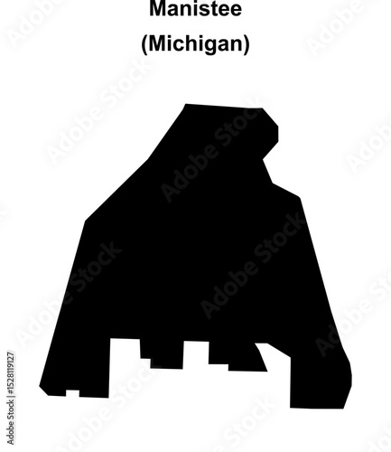Manistee (Michigan) blank outline map