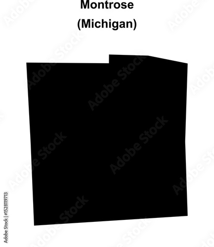 Montrose (Michigan) blank outline map