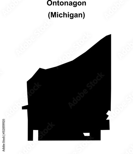 Ontonagon (Michigan) blank outline map