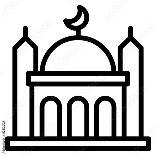 Mosque icon in vector illustration