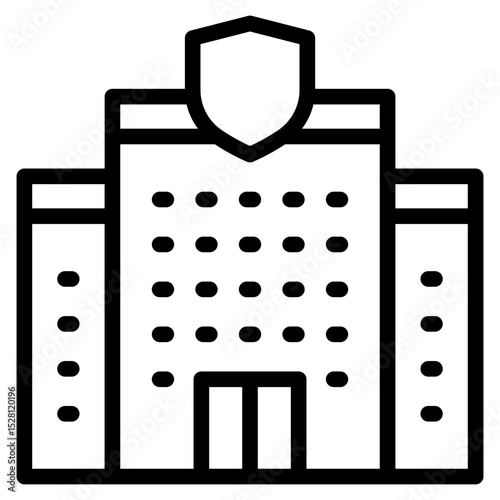 Police station icon in vector illustration