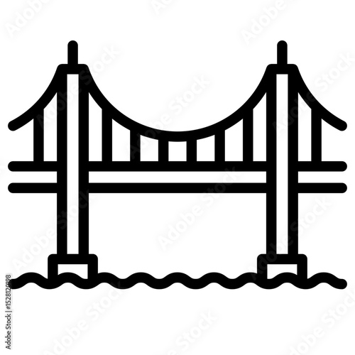Bridge icon in vector illustration