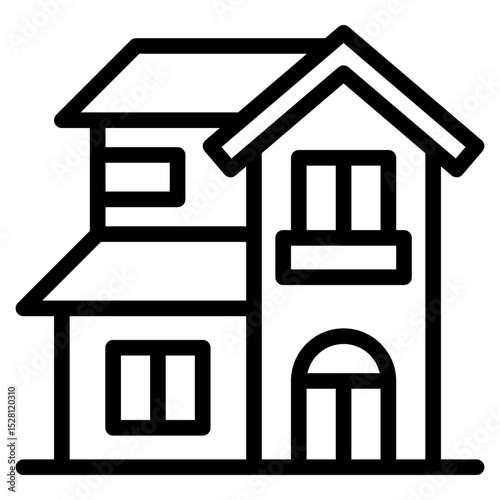 Villa icon in vector illustration
