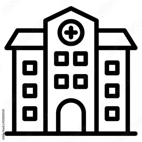Hospital icon in vector illustration